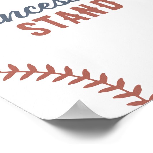 Honkbal Baby shower Concessie Stand Sign Poster (Hoek)