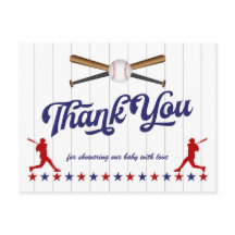 Honkbal, Baby shower dank u briefkaart