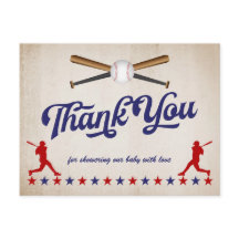  Honkbal, Baby shower dank u briefkaart