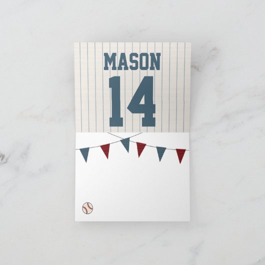 Honkbal Baby shower Dank u kaarten (Binnen)