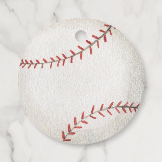 Honkbal Baby shower Dank u Labels (Achterkant)