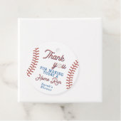 Honkbal Baby shower Dank u Labels (In situ)