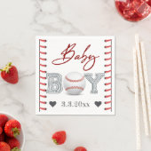 Honkbal Baby shower gepersonaliseerd Servet (Insitu)