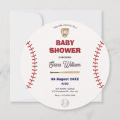 honkbal baby shower kaart (Voorkant)