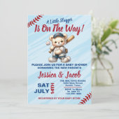 Honkbal Baby Shower Kaart (Staand voorkant)