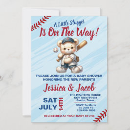 Honkbal Baby Shower Kaart