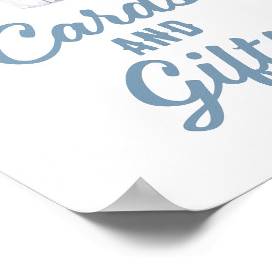 Honkbal Baby shower Kaarten en geschenken teken Poster (Hoek)