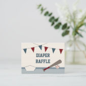  HONKBAL BABY SHOWER Luier Raffle Kaarten (Staand voorkant)