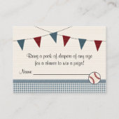  HONKBAL BABY SHOWER Luier Raffle Kaarten (Achterkant)