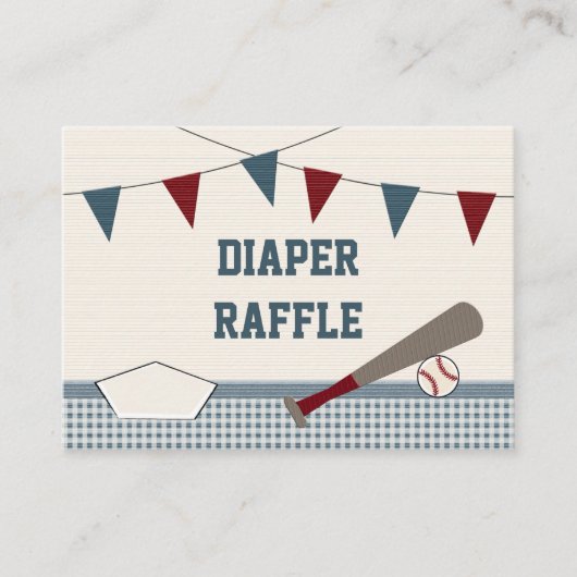  HONKBAL BABY SHOWER Luier Raffle Kaarten (Voorkant)