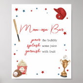 Honkbal Baby shower Moeder Osa Bar Poster (Voorkant)