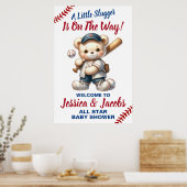 Honkbal Baby Shower Poster (Keuken)