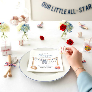 Honkbal Baby Shower servetten voor Kleine Honkbals
