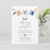 Honkbal Baby Shower Uitnodiging (Staand voorkant)