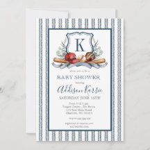 Honkbal Baby shower uitnodiging