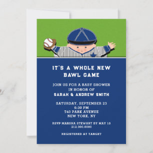 Honkbal Baby Shower Uitnodigingen