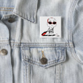 honkbal baby vierkante button 5,1 cm (In situ)
