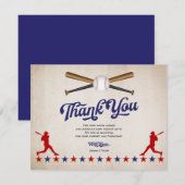  honkbal, babyjongen Shower Dank je wel Bedankkaart (Voorkant / Achterkant)