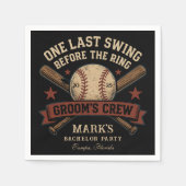 Honkbal Bachelorparty Laatste Swing Servet (Voorkant)