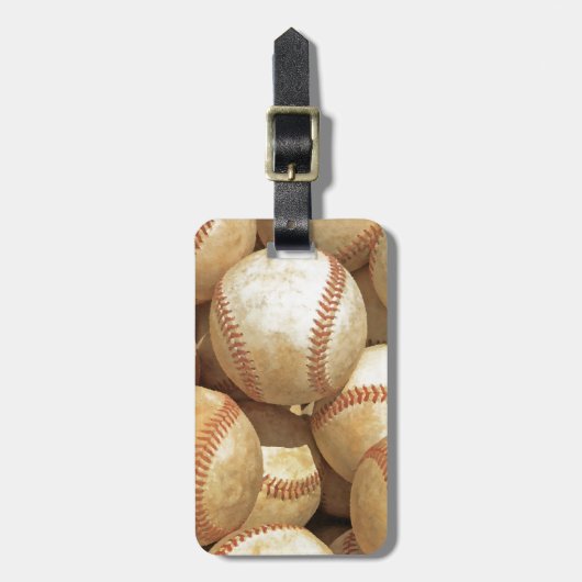 Honkbal Bagagelabel (Voorkant verticaal)