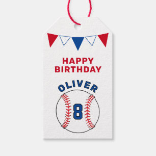Honkbal bal beflagging Vlaggen Kinderen Verjaardag Cadeaulabel