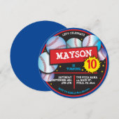 HONKBAL BALLEN BLAUW Verjaardag Party uitnodiging (Voorkant / Achterkant)