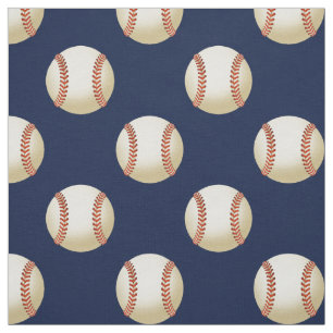 Honkbal ballen op blauw, patroon stof