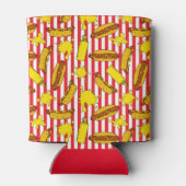 Honkbal Ballpark Weiner Hot Dog en Mosterd Print Blikjeskoeler (Achterkant)