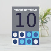 HONKBAL Bar Mitswa Tafel Nummer Stoelkaart Kaart (Staand voorkant)