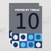 HONKBAL Bar Mitswa Tafel Nummer Stoelkaart Kaart (Voorkant / Achterkant)
