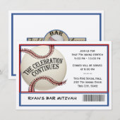 Honkbal Bar Mitswa Viering Kaart (Voorkant / Achterkant)