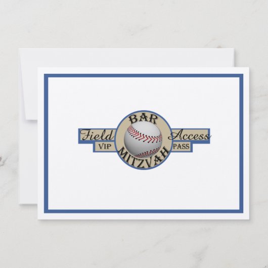 Honkbal Bar Mitswa Viering Kaart (Achterkant)