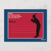 Honkbal Bar Mitzvah Save the Date Briefkaart (Achterkant)