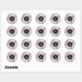 Honkbal Bar Mitzvah Stickers Rood Wit Zwart (Vel)