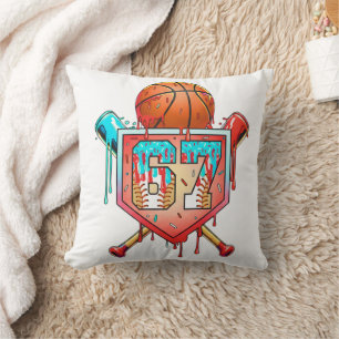 Honkbal Basketbal Jersey Nummer 67 Drip Sport Kussen
