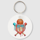 Honkbal Basketbal Jersey Nummer 67 Drip Sport Sleutelhanger (Voorkant)