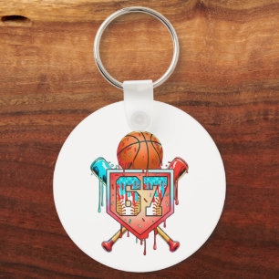 Honkbal Basketbal Jersey Nummer 67 Drip Sport Sleutelhanger