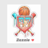 Honkbal Basketbal Jersey Nummer 67 Drip Sport Sticker (Vel)