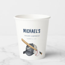 Honkbal Bat en Bal Verjaardag Paper Cup