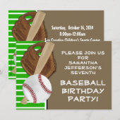 Honkbal Bat Sports Boys Verjaardagsfeest Thema Kaart (Voorkant / Achterkant)