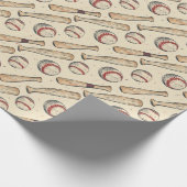 Honkbal Bat Terugblik Cadeaupapier (Hoek)