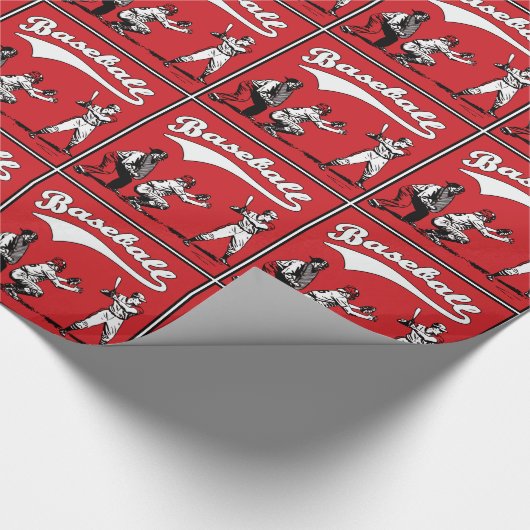 Honkbal Batter Catcher Umpire Gift Cadeaupapier (Hoek)