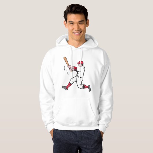 Honkbal Batter Mannen Hoodie (Voorkant volledig)