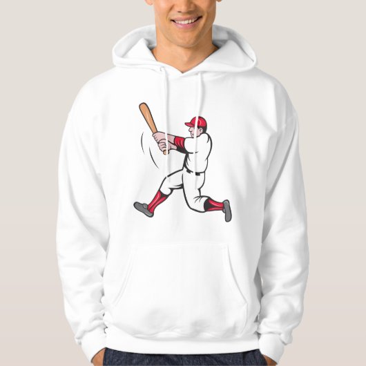 Honkbal Batter Mannen Hoodie (Voorkant)