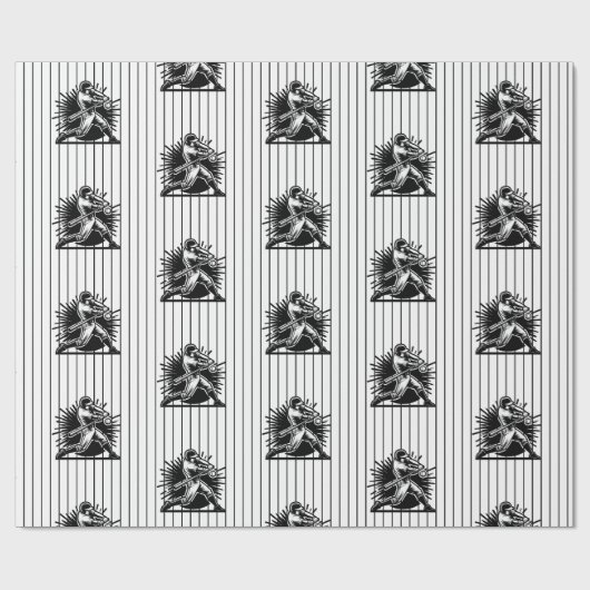 Honkbal Batter Verjaardag Wrapping Papier (Vlak)