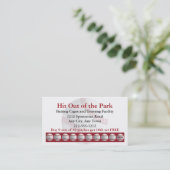 Honkbal Batting Cage Sports Loyalty Punch Kaart (Staand voorkant)