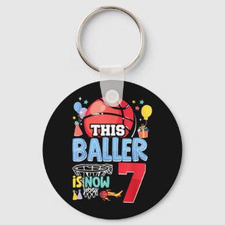 Honkbal Bball 7e verjaardag Deze Baller Is Nu 7 Sleutelhanger