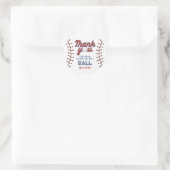 Honkbal bedanksticker ronde sticker (Tas)