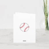 Honkbal Bedankt Coach Kaart (Achterkant)