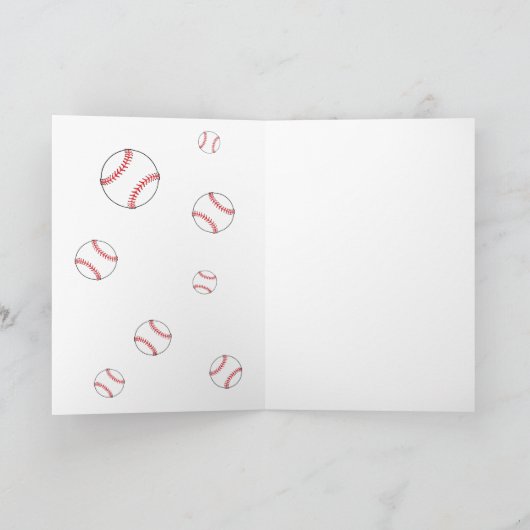 Honkbal Bedankt Coach Kaart (Binnen)